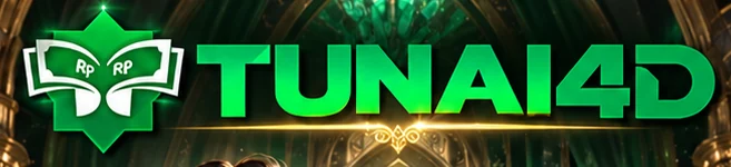 Logo TUNAI4D warna hijau zamrud dan emas